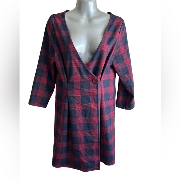 Essue Plaid Wrap Dress • Used • Size: Medium - Picture 1 of 6